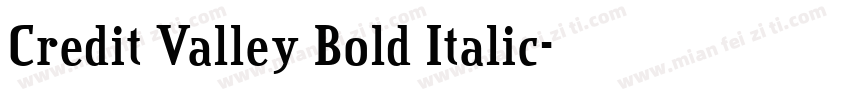 Credit Valley Bold Italic字体转换